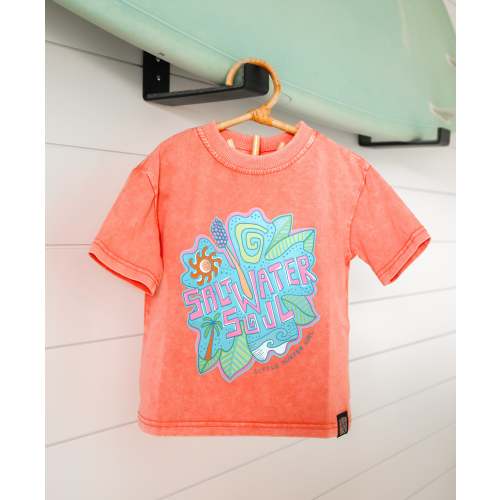 Pink Surfer Girl Saltwater Soul Oversized Tee