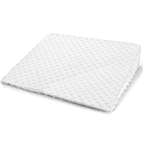 inqigi Wedge Pillow for Kids,Memory Foam for Back,Legs & Knees, Relaxation and Comfort, Soft and Breathable, Dot Texture Pillow for Reading Watching TV Gaming Sleeping, Fit for Sofa Floor Room