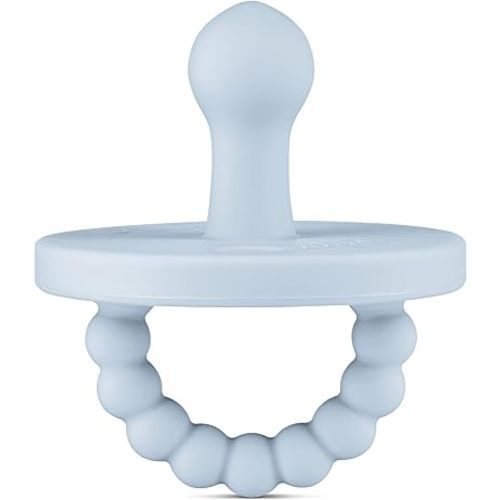 Ryan & Rose Cutie PAT Pacifier Teether (Bulb, Blue)