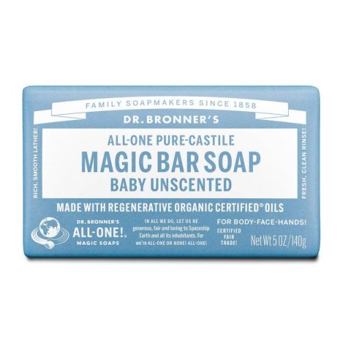 Dr. Bronner's All-One Pure-Castile Magic Bar Soap - Unscented - 5oz: Cleansing, Whole Body Use, Normal Skin
