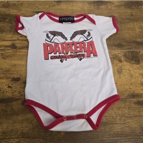 Pantera 2007 Signatures Network Graphic Onseie Bodysuit Size 6-12 Months