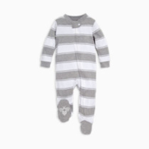 Burt's Bees Baby Boys Sleep and Play PJs, 100% Organic Cotton One-Piece Zip Front Romper Jumpsuit Pajamas