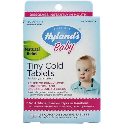HYLANDS HOMEOPATHIC Baby Tiny Cold Tablets, 125 TAB(2 Pack)