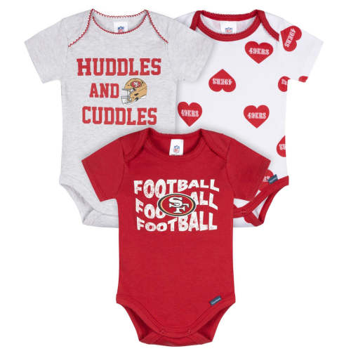 3-Pack Baby Girls San Francisco 49ers Short Sleeve Bodysuits – Gerber Childrenswear
