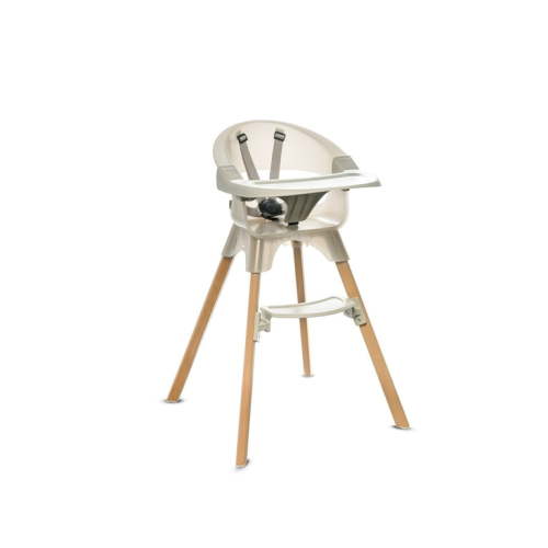 Paperclip Terra 2-in-1 High Chair and Booster Seat in Mushroom (Beige), Eco-Friendly, Lightweight, Convertible