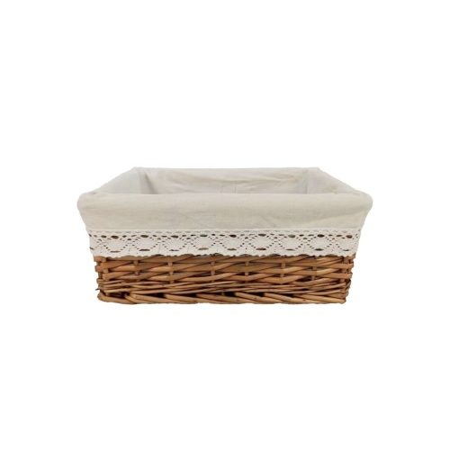 Doily Wicker Storage Basket, Medium