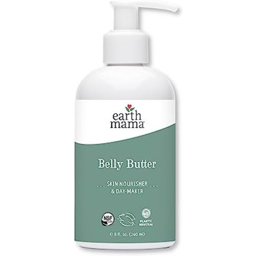 Earth Mama Belly Butter, Maternity Moisturizer for Dry Skin | Lotion for Pregnancy and Postpartum Recovery Self Care, Body Cream with Aloe, Fragrance Free, 8-Fluid Ounce