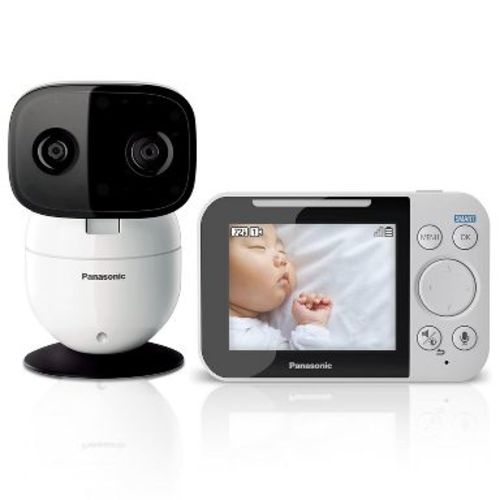 Panasonic Baby Monitor with Camera and Audio, 3.5" Color Video Baby Monitor, White/Black