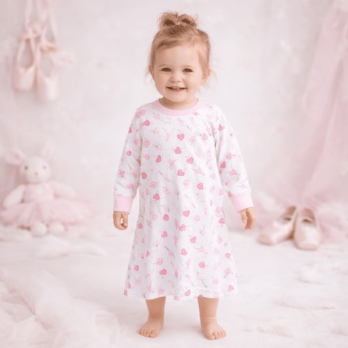 Dancing Hearts Long Sleeve Nightdress