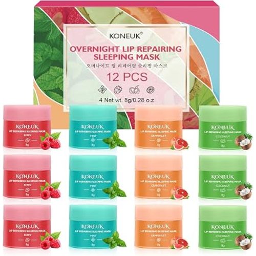 12 Pack Lip Sleeping Mask Set, Overnight Lip Skincare, Bulk Gifts for Women