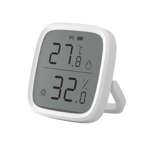 IHOMEADORE 2.8" White Portable LCD Smart Temperature Humidity Sensor Weather Thermometers