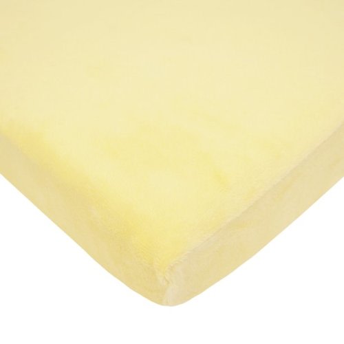 TL Care Heavenly Soft Chenille Mini Crib Sheet, Maize, 24 x 38, for Boys and Girls