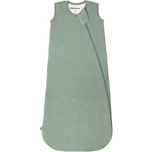 1.0 Tog Baby Sleep Sack, Wearable Blanket for Infants & Toddlers, Bamboo Rayon, 2-Way Zipper, Sleeping Bag for Newborn Babies, Lightweight for Spring & Autumn,Dark Green,S