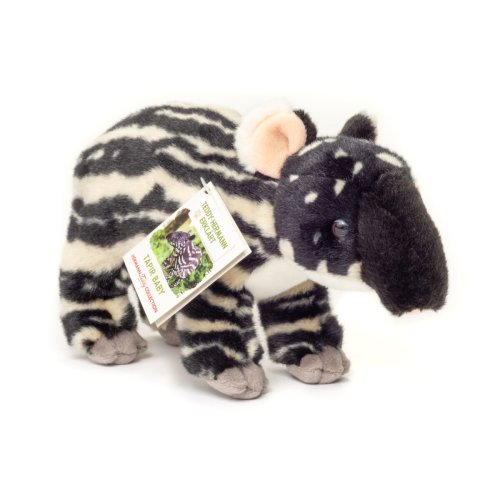 Hermann 92332 Tapir Baby Black and White Standing Cuddly Plush Soft Toy