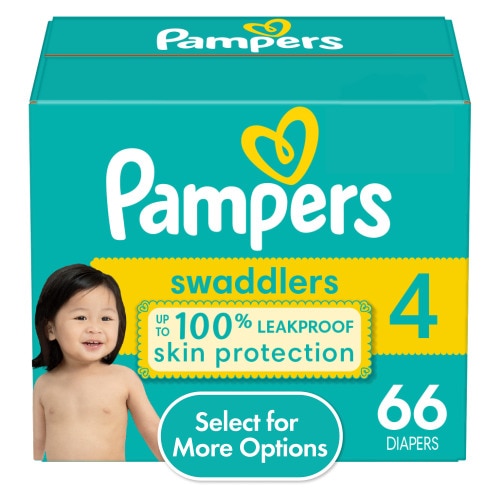 Pampers Swaddlers Diapers Size 4, 66 Count (Select for More Options)