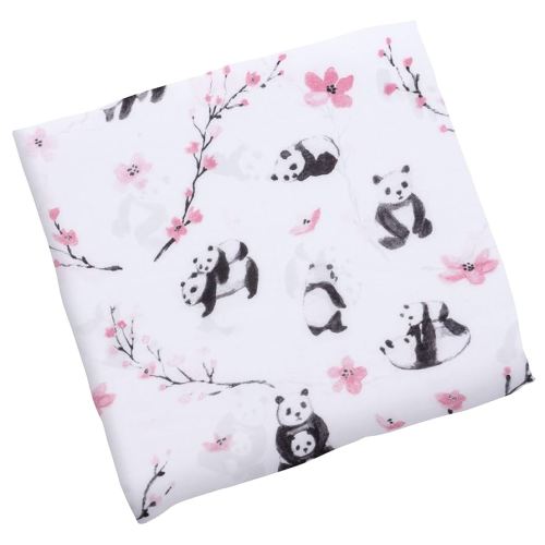Stephen Joseph, Muslin Swaddle Blanket for Baby Girls and Boys, Newborn Receiving Blanket for Swaddling, 100% Cotton Baby Swaddle Wrap, Receiving Swaddle Wrap, 47 x 47 inches, Panda