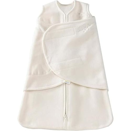 HALO Micro-Fleece Sleepsack Swaddle, 3-Way Adjustable Swaddle Blanket for Newborn and Infants, TOG 3.0 for Cold Climates, Hip Healthy, Cream, Newborn, 0-3 Months