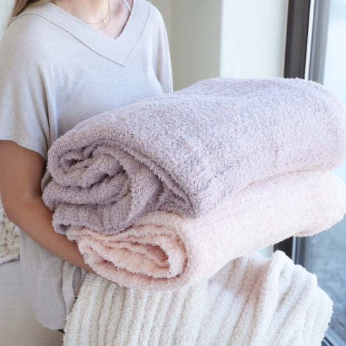 CuddleLane™ Luxe Blankets | Solids light rose