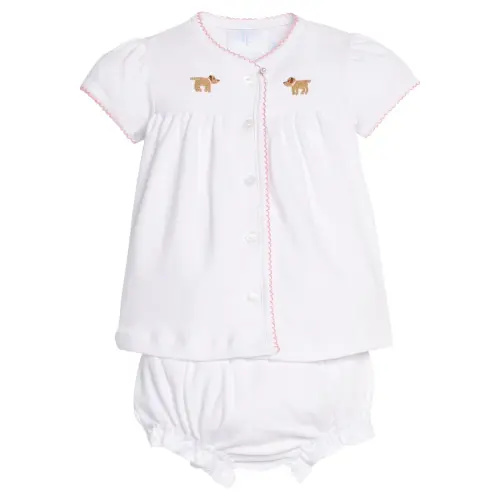 Pinpoint Layette Knit Set - Girl Lab