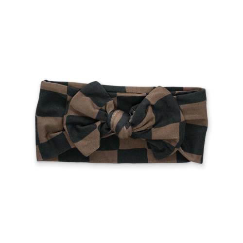 Checkered Baby Knotted Headband in Stretchy Bamboo – Soft & Breathable Comfort by Ellie Sue