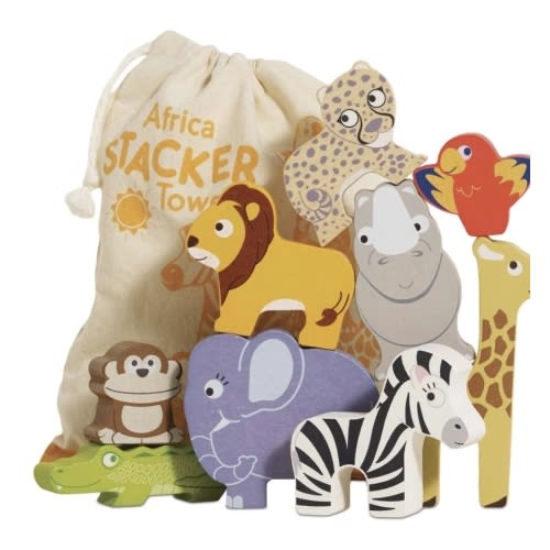 Africa Stacking Animals & Bag
