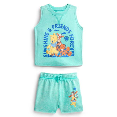 Winnie the Pooh Baby Boys Sleeveless Graphic Tank Top and Shorts Set, 2-Piece, Sizes 0/3M-24M