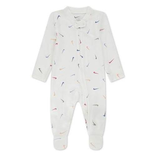 Newborn Baby Nike Printed Swoosh Footed Coverall