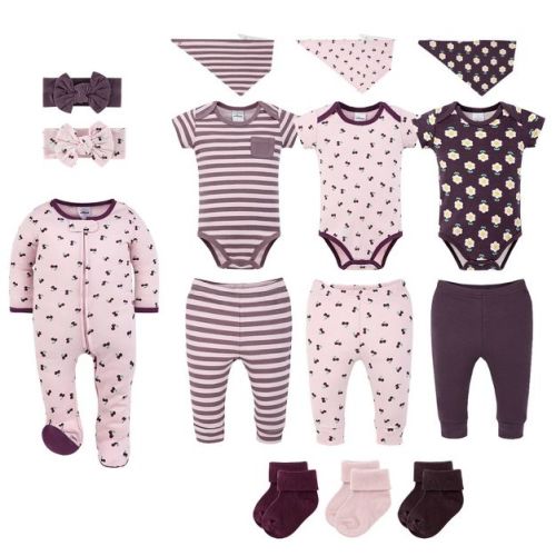 The Peanutshell Cherry Charm 15-Piece Baby Girl Clothes Set, 3-6 Months
