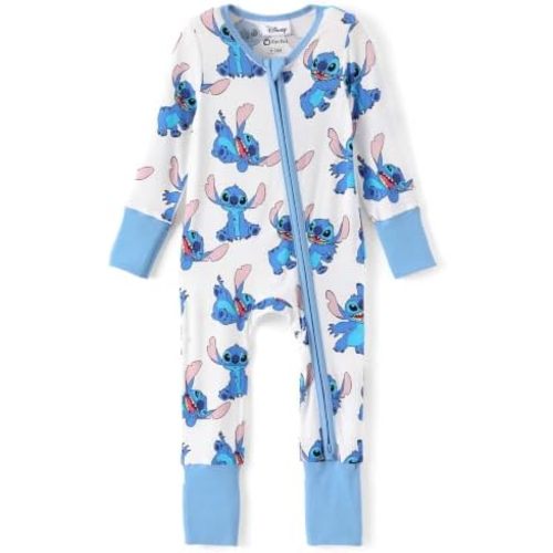 Disney Baby Viscose Made from Bamboo 2-Way Zipper Footie Outfit NB to Inf