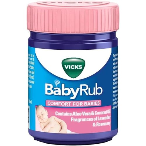BabyRub Soothing Vapour Ointment for Babies (50 ml - 1.7 oz) + V4l Paper Napkin 125 Sheets Free