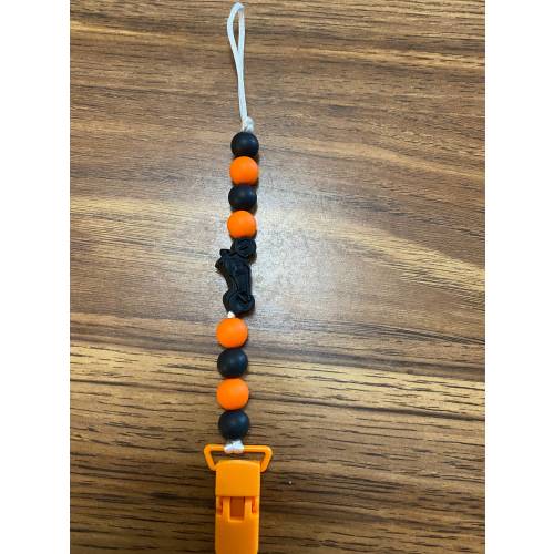 Motorcycle pacifier clip Harley Davidson colors
