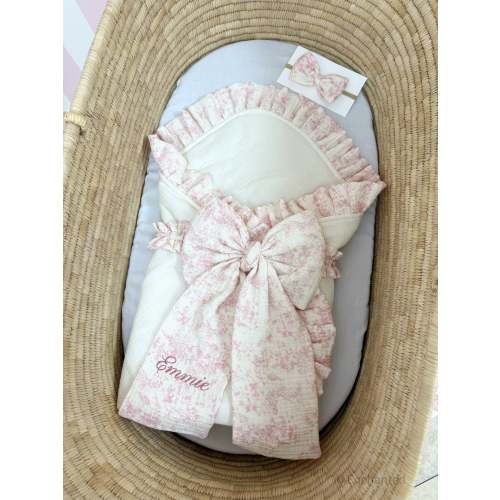 Enchanted Heirloom Blanket- Cream Toile
