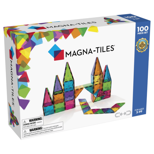 MAGNA-TILES, Classic Magnetic Building Set, 100-Piece, Multicolor