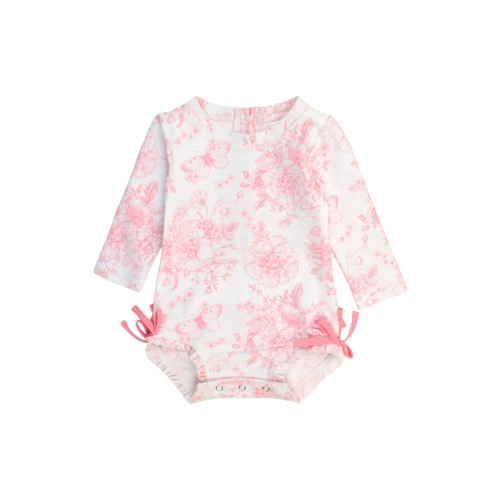Baby Girls Long Sleeve UPF50+ One Piece Rash Guard