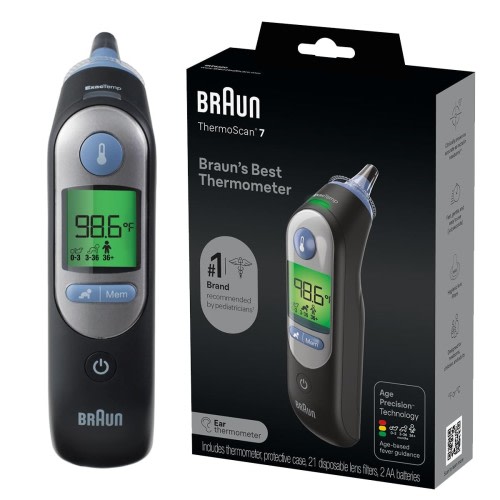 Braun ThermoScan 7 Digital Ear Thermometer for Adults, Babies & Infants