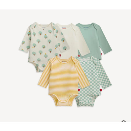 Magnetic 5-Pack Bodysuit | 0-3M