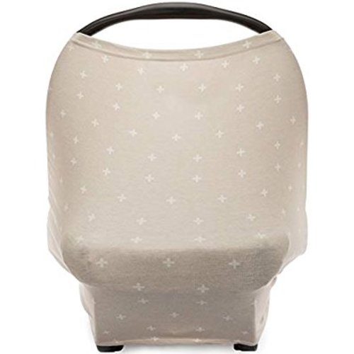 Parker Baby 4 in 1 Car Seat Cover for Girls and Boys - Stretchy Carseat Canopy, Nursing Cover, Grocery Cart Cover, High Chair Cover -"Desert"