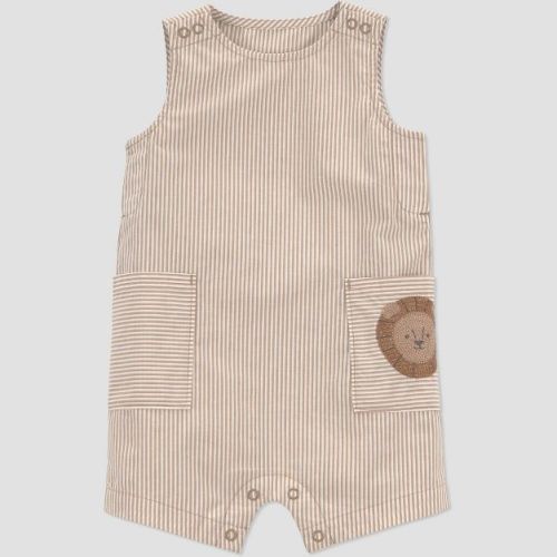 Carter's Just One You® Baby Boys' Striped Pocket Romper - Brown 18M