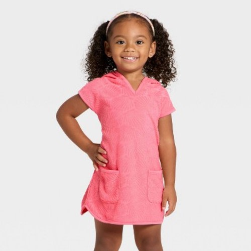 Infant Girls' Seashell Embossed Swim Cover Up Dress - Cat & Jack™ Pink 12M