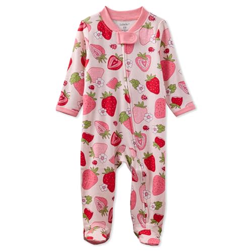 Butterblu baby-girls Scout Sleep & Play 100% Organic Cotton Footed Zip Front Sleeper Pajamas for Baby Girls