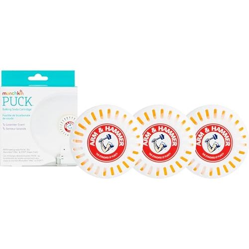Munchkin Arm & Hammer Puck Diaper Pail Deodorizer, Lavender, 3 Count