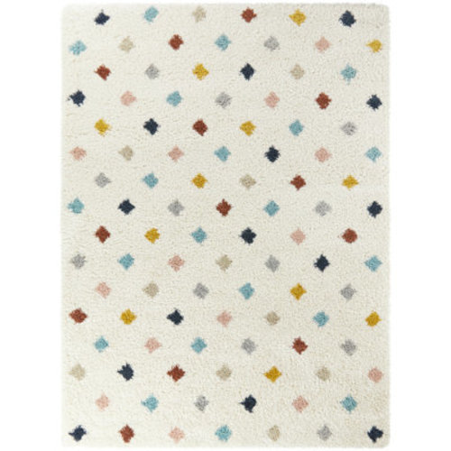 Wrought Studio™ Bartucca Multicolored Diamond Shag Area Rug & Reviews | Wayfair