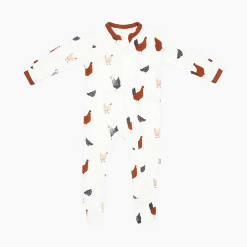 Kyte Baby Zipper Footie - Chick, 3-6 Months