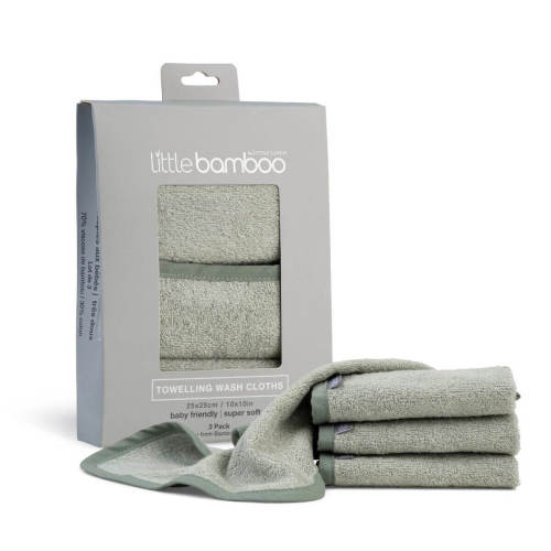 Little Bamboo Towelling Washers 3pk – Baby On The Move