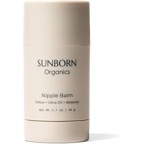 Nipple Balm | Nursing-Safe Natural Breastfeeding Nipple Cream (Lanolin-Free, Three Natural Ingredients) for Sore or Cracked Nipples, Safe for Baby, No Need to Wash Off