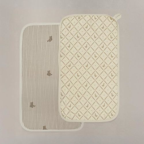 Burp Cloth 2 Pack Set, Large (12" X 22"), 8-Layer Premium Organic Cotton Muslin, Luxuriously Soft, Absorbent, & Durable, Machine Wash, Bear & Butter Yellow Duck