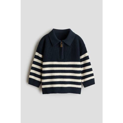 COTTON-KNIT POLO SWEATER