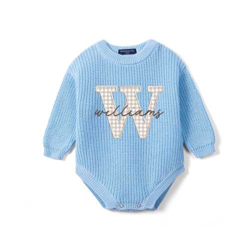 Personalized Applique Baby Romper, Argyle Preppy Style Baby Romper, Birthday Gift for Baby, Baby Shower Gift, Coming Gome Outfit