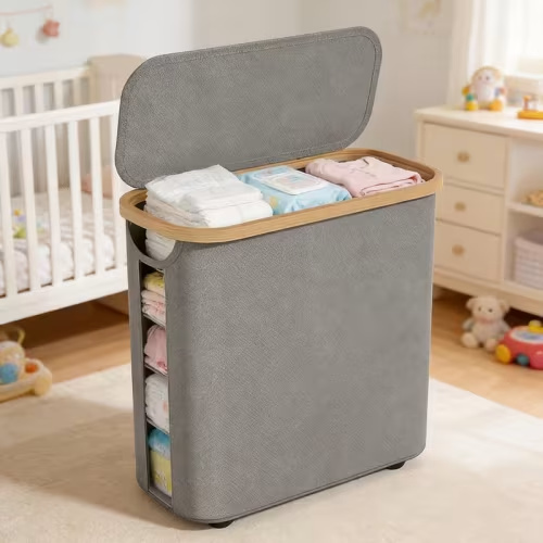 foldable bamboo frame diaper storage bag sturdy bamboo frame - Temu