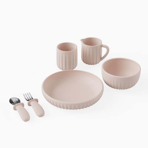 Henley Silicone Dinnerware Set | Feeding Set for Toddlers & Babies | Non-Toxic Platinum Silicone Tableware – LittleKind™